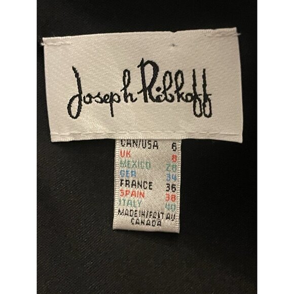 Joseph Ribkoff 153690 Black Leopard Print Sheath Dress Gold Ring Accent 6 Canada - Picture 8 of 10